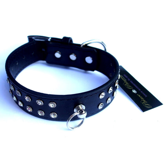 Double Row Crystal Rhinestone Dog Collars 10-20